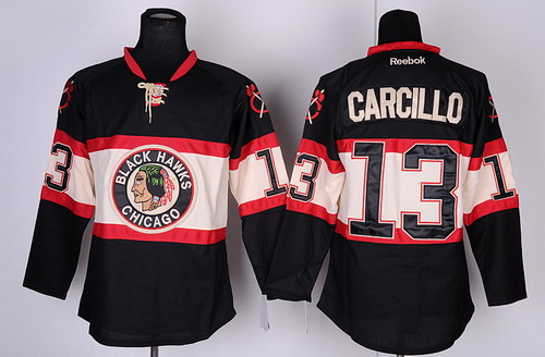 Chicago Blackhawks #13 Daniel Carcillo Black Third Jersey