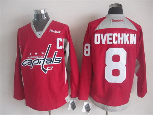 Washington Capitals #8 Alex Ovechkin 2014 Training Red Jersey