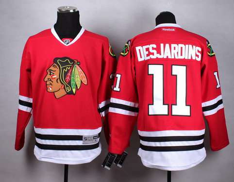 Chicago Blackhawks #11 Andrew Desjardins Red Jersey