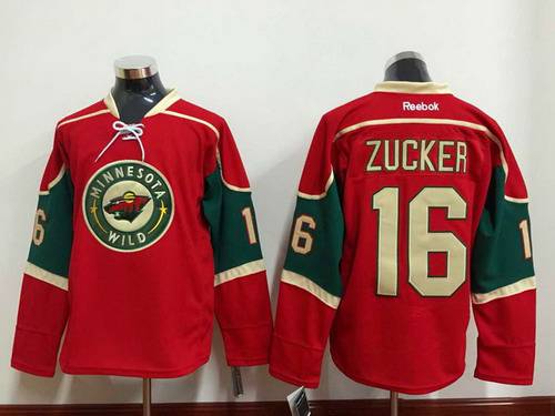 Minnesota Wild #16 Jason Zucker Red Jersey