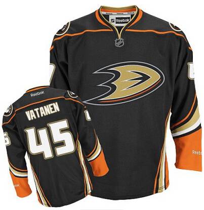 Men's Anaheim Ducks #45 Sami Vatanen Black Third Jersey