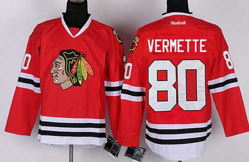 Men's Chicago Blackhawks #80 Antoine Vermette Red Jersey