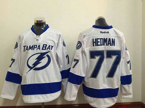 Men's Tampa Bay Lightning #77 Victor Hedman White Jersey