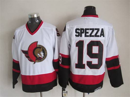 Men's Ottawa Senators #19 Jason Spezza 1997-98 White CCM Vintage Throwback Jersey