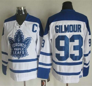 Men's Toronto Maple Leafs #93 Doug Gilmour 1998-99 White CCM Vintage Throwback Jersey