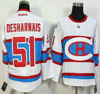 Montreal Canadiens #51 David Desharnais Reebok White 2016 Winter Classic Premier Jersey