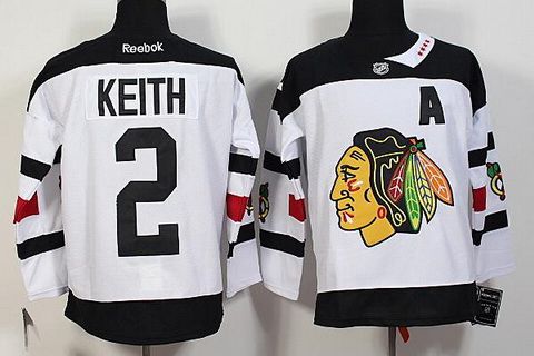 Men's Chicago Blackhawks #2 Duncan Keith Reebok White 2016 Stadium Series Premier Jersey