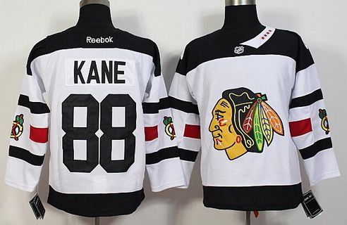 Men's Chicago Blackhawks #88 Patrick Kane Reebok White 2016 Stadium Series Premier Jersey