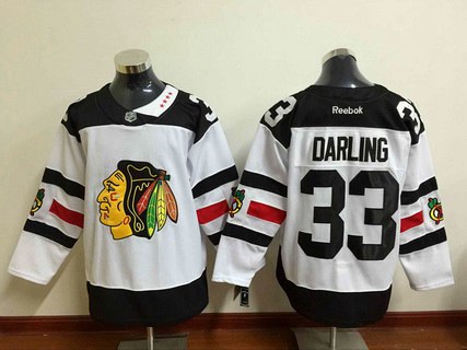 Men's Chicago Blackhawks #33 Scott Darling Reebok White 2016 Stadium Series Premier Jersey