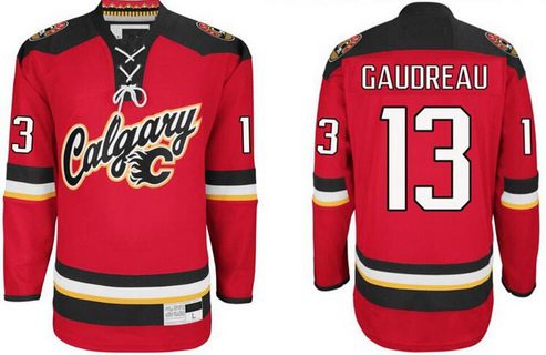 Men's Calgary Flames #13 Johnny Gaudreau 2016 Premier Alternate Jersey