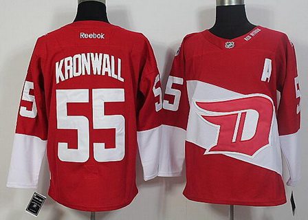 Men's Detroit Red Wings #55 Niklas Kronwall Reebok Red 2016 Stadium Series Team Premier Jersey