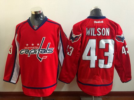 Men's Washington Capitals #43 Tom Wilson Red Home Reebok Hockey Jersey