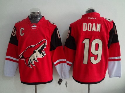 Men's Arizona Coyotes #19 Shane Doan Reebok Red Premier Home Jersey