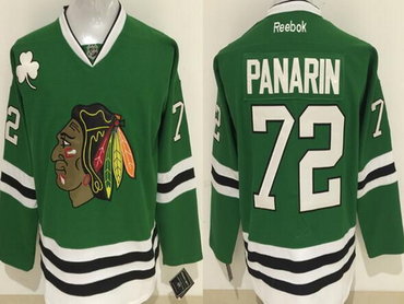 Men's Chicago Blackhawks #72 Artemi Panarin Green Reebok Hockey Jersey