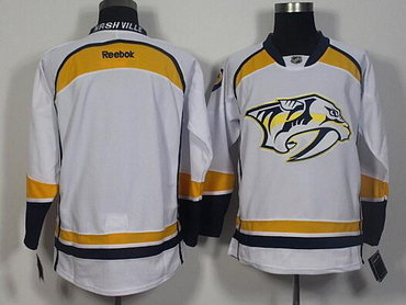 Men's Nashville Predators Blank White Away Hockey Jersey