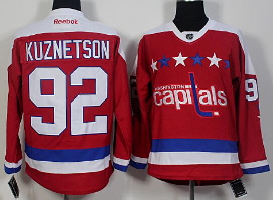 Men's Washington Capitals #92 Evgeny Kuznetsov Red Alternate Reebok Premier Jersey