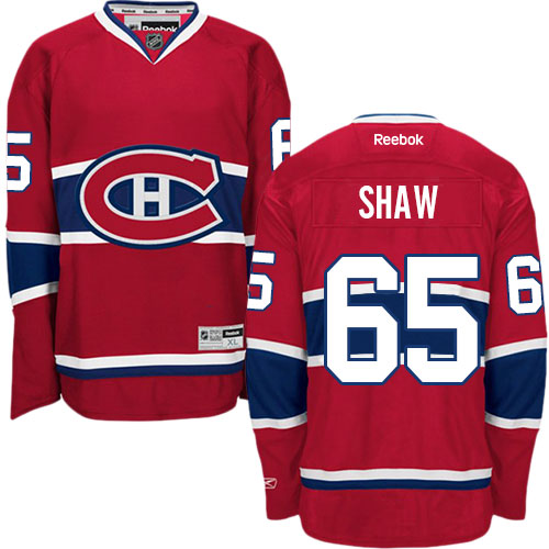 Men's Montreal Canadiens 65 Andrew Shaw Red Home Reebok NHL Hockey Stitched Jersey