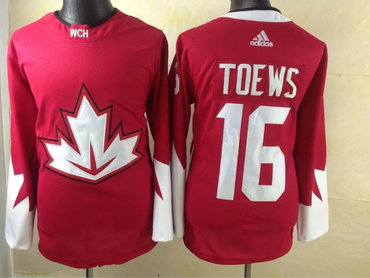 2016 IIHF Team Canada Men's #16 Jonathan Toews Red adidas Ice Hockey Stitched Jersey