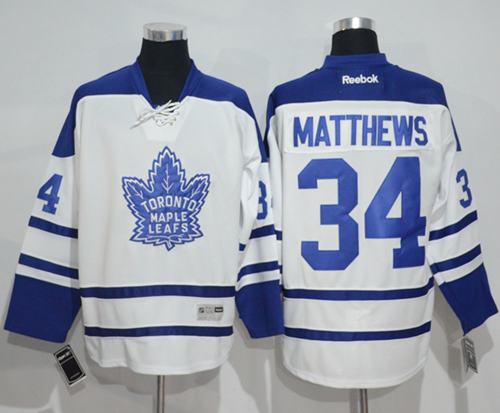 Maple Leafs #34 Auston Matthews White Third Stitched NHL Jersey