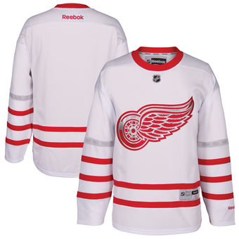 Men's Detroit Red Wings Reebok White 2017 Centennial Classic Premier Blank Jersey