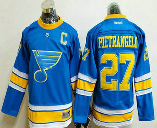 Men's St. Louis Blues #27 Alex Pietrangelo Blue 2017 Winter Classic Stitched NHL Reebok Hockey Jersey