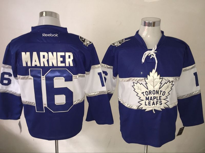 Maple Leafs 16 Mitchell Marner Blue 2017 Centennial Classic Reebok Jersey