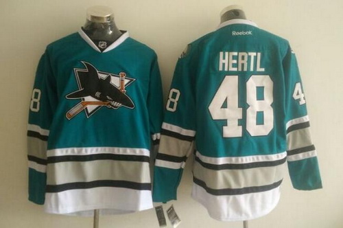 Men's San Jose Sharks #48 Tomas Hertl Teal Green 25th Anniversary NHL Reebok Jersey