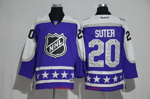 Men's Central Division Minnesota Wild #20 Ryan Suter Reebok Purple 2017 NHL All-Star Stitched Ice Hockey Jersey