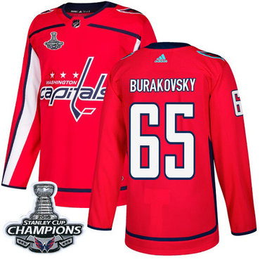 Adidas Washington Capitals #65 Andre Burakovsky Red Home Authentic Stanley Cup Final Champions Stitched NHL Jersey