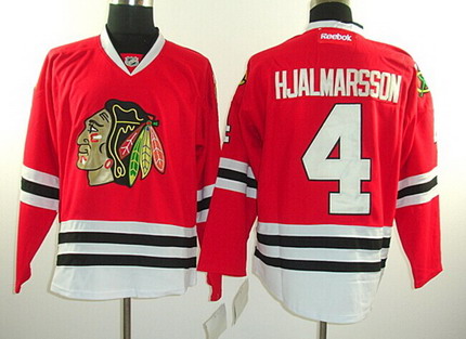 Chicago Blackhawks #4 Niklas Hjalmarsson Red Jersey