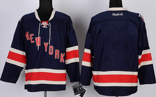 New York Rangers Blank Navy Blue Third 85TH Jersey