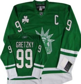 New York Rangers #99 Wayne Gretzky St. Patrick's Day Green Jersey