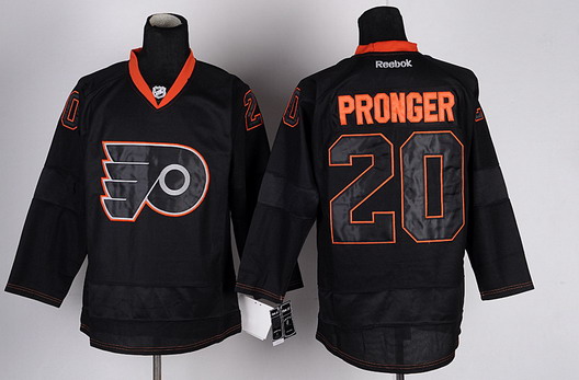 Philadelphia Flyers #20 Chris Pronger Black Ice Jersey