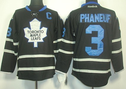 Toronto Maple Leafs #3 Dion Phaneuf Black Ice Jersey