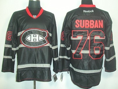 Montreal Canadiens #76 P.K. Subban Black Ice Jersey