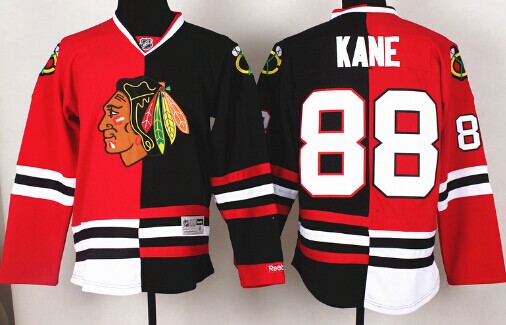 Chicago Blackhawks #88 Patrick Kane Red/Black Two Tone Jersey