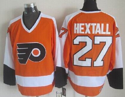 Philadelphia Flyers #27 Ron Hextall Orange Throwback CCM Jersey