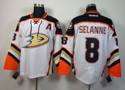 Anaheim Ducks #8 Teemu Selanne 2014 White Jersey