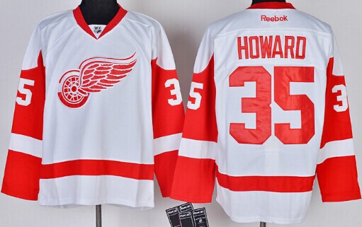 Detroit Red Wings #35 Jimmy Howard White Jersey