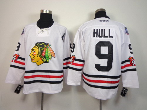 Chicago Blackhawks #9 Bobby Hull 2015 Winter Classic White Jersey