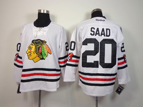 Chicago Blackhawks #20 Brandon Saad 2015 Winter Classic White Jersey