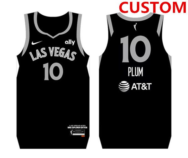 Men's Las Vegas Aces Active Player Custom Black Stitched Basketball Jersey