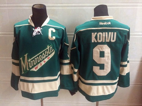 Minnesota Wild #9 Mikko Koivu Green Third Jersey