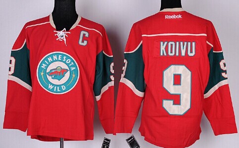 Minnesota Wild #9 Mikko Koivu Red Jersey