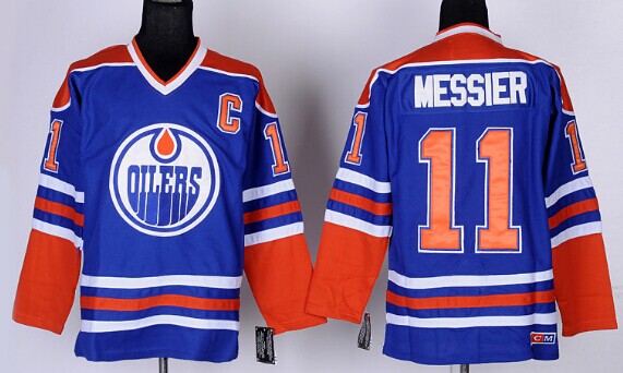 Edmonton Oilers #11 Mark Messier Royal Blue Throwback CCM Jersey