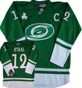 Carolina Hurricanes #12 Eric Staal St. Patrick's Day Green Jersey