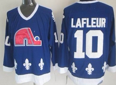 Quebec Nordiques #10 Guy Lafleur Navy Blue Throwback CCM Jersey