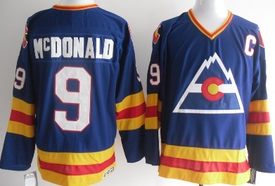 Colorado Avalanche #9 Joey MacDonald Blue Throwback CCM Jersey