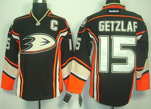 Anaheim Ducks #15 Ryan Getzlaf Black Third Jersey