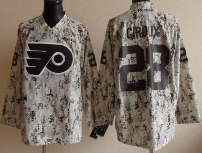 Philadelphia Flyers #28 Claude Giroux White Camo Jersey